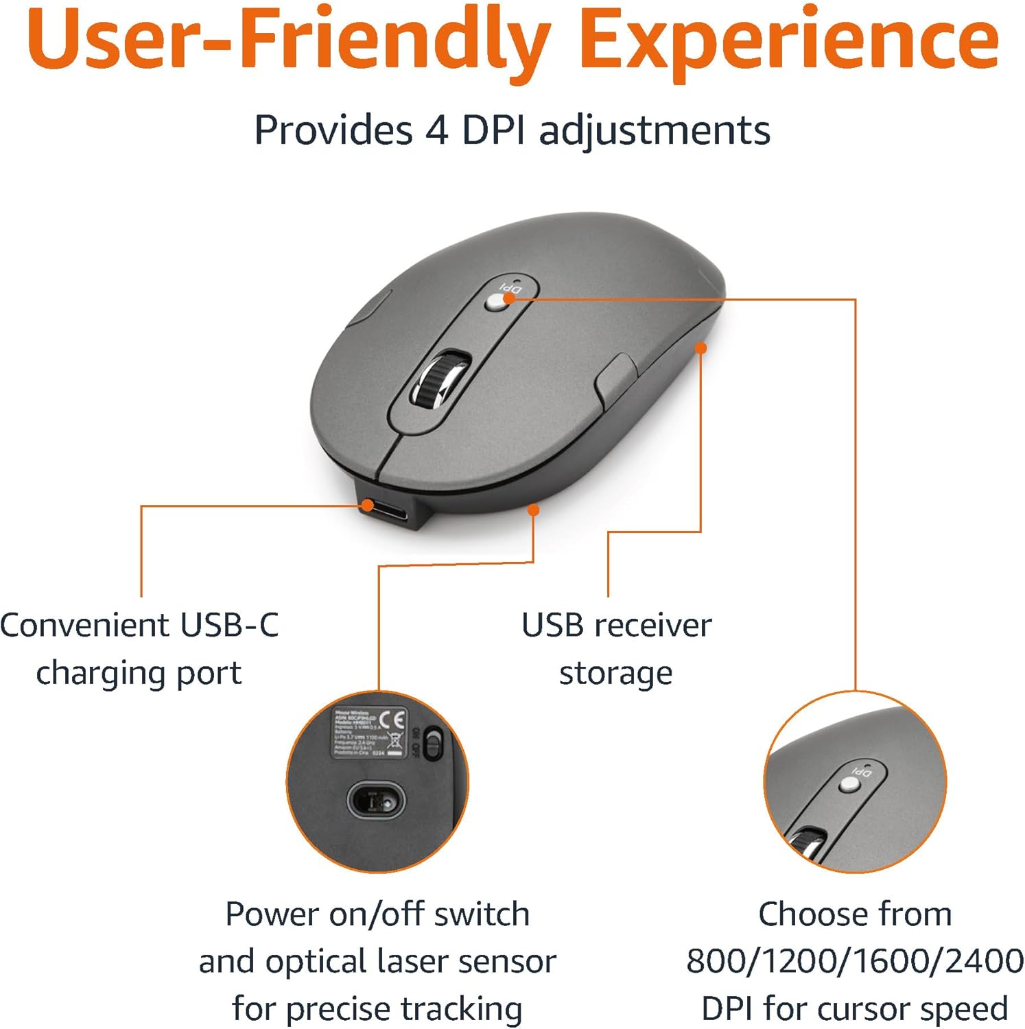 Amazon Basics Ultra Premium Wireless Keyboard and Mouse Combo, Rechargeable, Full-Size with Number Pad, Sleek Design, Plug and Play, Quiet Typing, 2.4GHz USB Receiver, Black