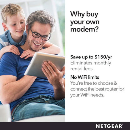 NETGEAR Cable Modem DOCSIS 3.0 (CM500) Compatible with Major Cable Providers Including Xfinity, Cox, for Plans Up to 400 Mbps