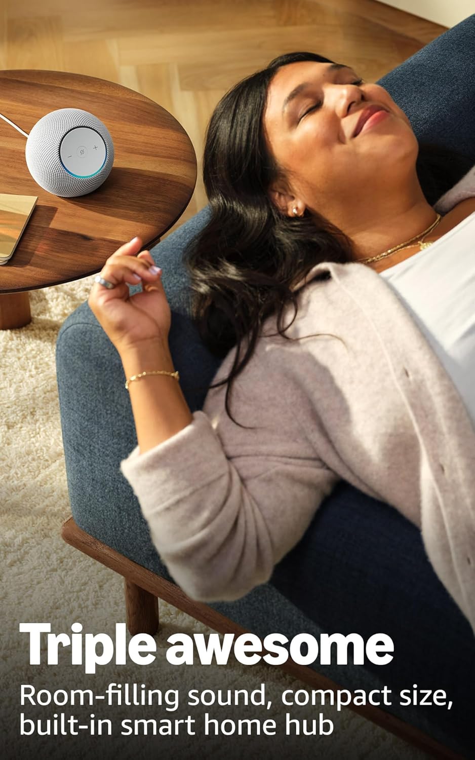 Amazon Echo Dot Max (newest model), Alexa speaker with room-filling sound and nearly 3x bass, Great for living rooms and medium-sized spaces, Designed for Alexa+, Glacier White