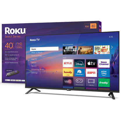 Roku Smart TV 2026 – 32-Inch Select Series, 1080p Full HD TV – Roku TV with Voice Remote – Flat Screen LED Television with Wi-Fi for Streaming Live Local News Sports & Movies, Bluetooth Headphone Mode