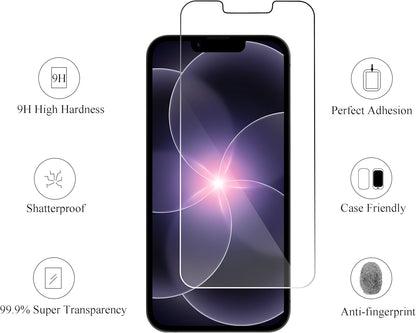 Ailun Screen Protector for iPhone 17e / iPhone 16e / iPhone 14 / iPhone 13 / iPhone 13 Pro [6.1 Inch] Display 3 Pack Tempered Glass, Case Friendly [Not for iPhone 16 6.1 Inch]