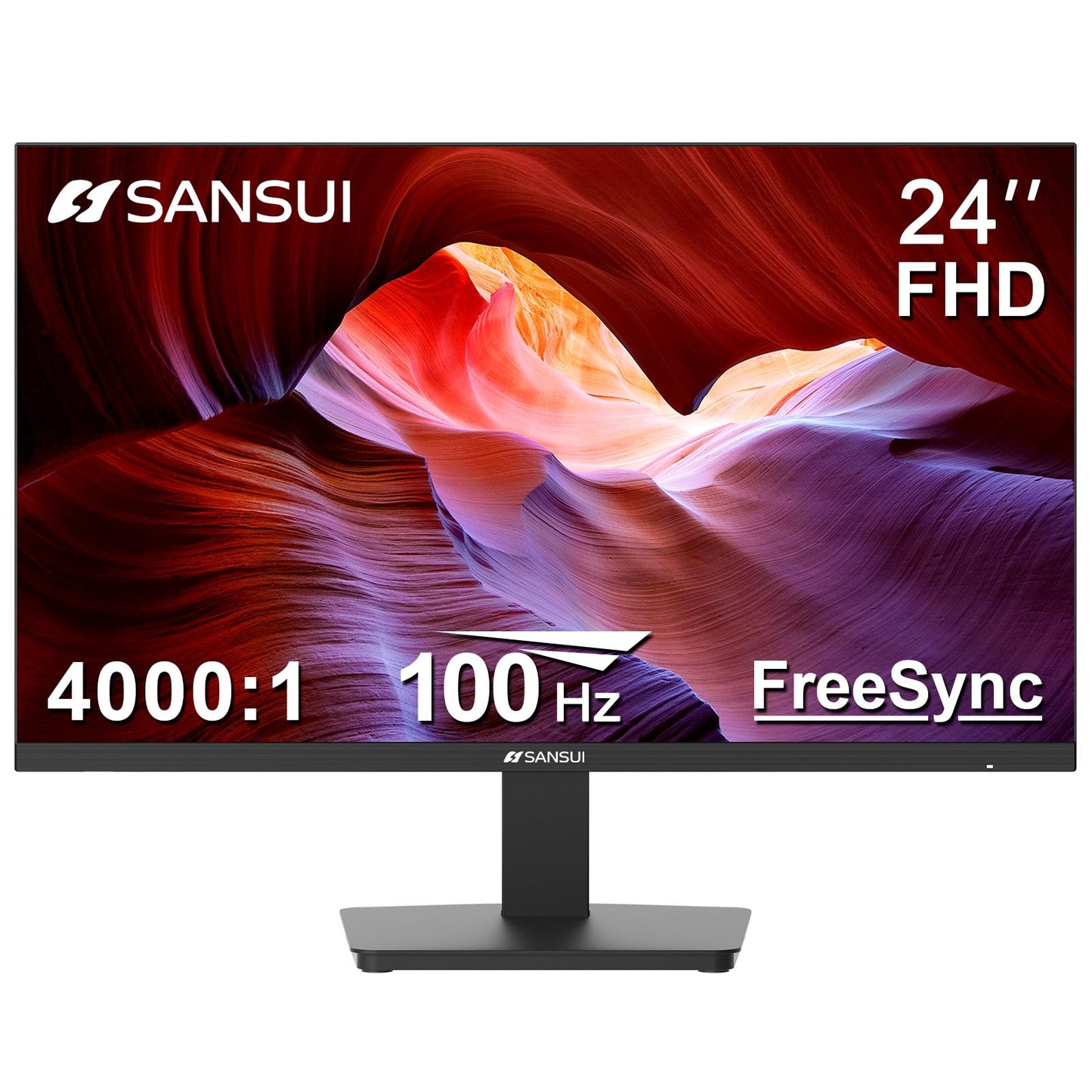 SANSUI 27 Inch Curved 240Hz Gaming Monitor FHD 1080P, 1500R Curve Computer Monitor, 130% sRGB, 4000:1 Contrast, HDR, FreeSync, MPRT 1Ms, Low Blue Light, HDMI DP Ports, Metal Stand, DP Cable Incl.