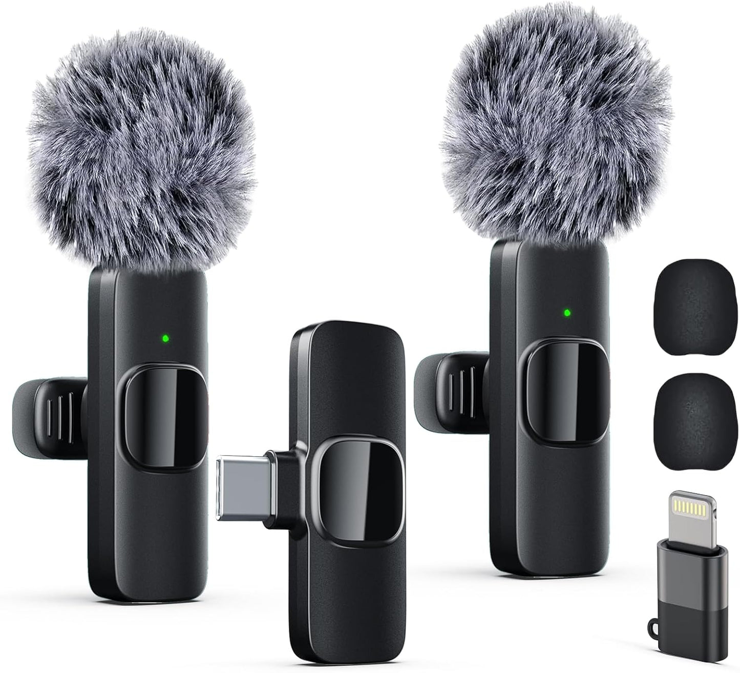 Labstandard Professional Wireless Lavalier Lapel Microphone for iPhone, iPad, mini Video Recording Mic forInterview Video Podcast Vlog YouTube&Livestream, Noise Reduction, Plug &Play
