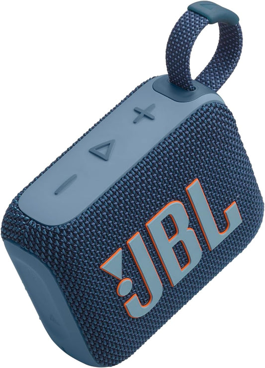 JBL Go 4 - Ultra-Portable, Waterproof and Dustproof Bluetooth Speaker, Big JBL Pro Sound with Punchy bass, 7-Hour Built-in Battery, Made in Part with Recycled Materials (Blue)