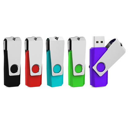 Aiibe 10 Pieces 32GB USB Flash Drive 10 Pack USB 2.0 Memory Stick Thumbdrives (Mix Colors : Black Blue Red Green Orange White Yellow Pink Purple Silver)