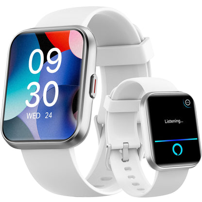 Smart Watches for Men Android & iPhone, 1.8" HD Alexa Built-in Smartwatches Fitness Tracker Watch with Bluetooth Calls, IP68 Waterproof, Heart Rate/Sleep/SpO2 Monitor, 110 Sport Modes - Black