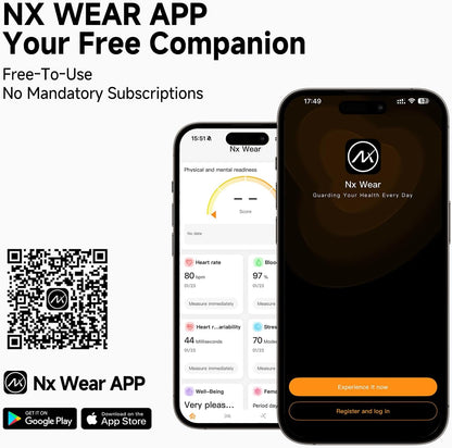 Smart Bracelet, Subscription-Free 24/7 Health Tracking, Heart Rate, SpO2, HRV & Sleep Tracker with IPX8 Waterproof, Wearable Activity & Fitness Tracker, 7-Day Battery, 2 Bands