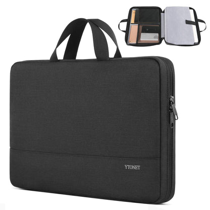 Ytonet Laptop Case, 15.6 inch TSA Laptop Sleeve Computer Bag Water Resistant Computer Case Carrying Cover Compatible for Lenovo, HP, Dell, Asus Notebook, Gifts for Men Women, Grey