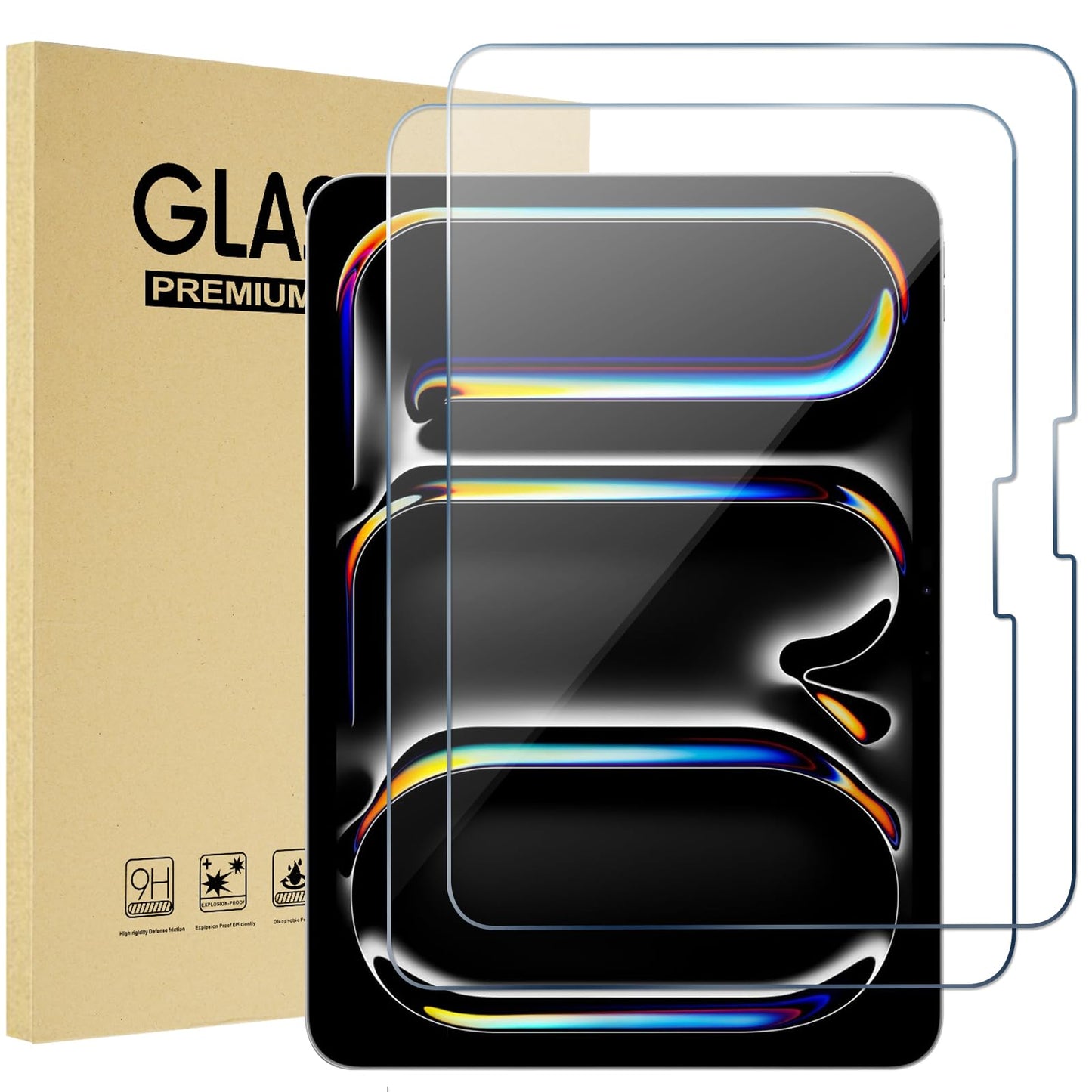ProCase 2 Pcs Screen Protector for iPad A16 2025 11th Generation 11 Inch/iPad 10th 2022 10.9 Inch, Tempered Glass Film Guard -Clear