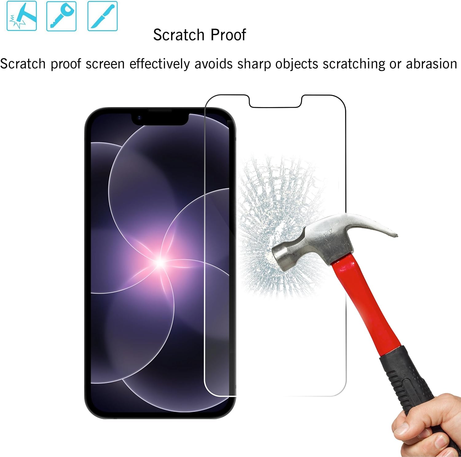 Ailun Screen Protector for iPhone 17e / iPhone 16e / iPhone 14 / iPhone 13 / iPhone 13 Pro [6.1 Inch] Display 3 Pack Tempered Glass, Case Friendly [Not for iPhone 16 6.1 Inch]