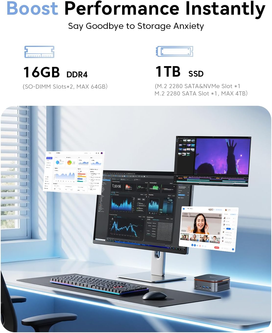 KAMRUI Pinova P1 Mini PC Win 11 Pro, AMD Ryzen 4300U 16GB RAM 1TB SSD Mini Computers (Beats N150/10110U, up to 3.7GHz), Micro Desktop PC Triple 4K Display, Dual WiFi, BT for Business Office Home