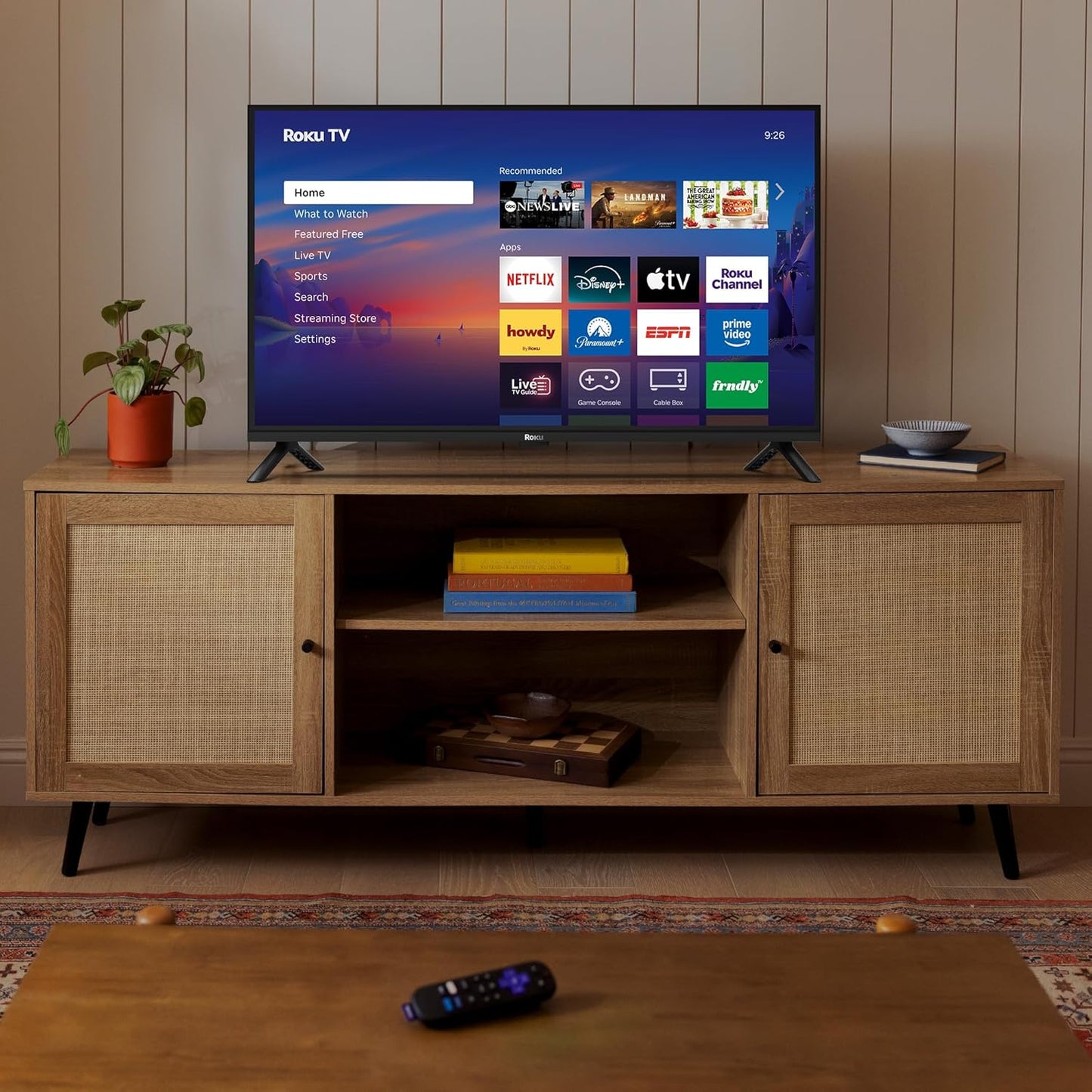 Roku Smart TV 2026 – 32-Inch Select Series, 1080p Full HD TV – Roku TV with Voice Remote – Flat Screen LED Television with Wi-Fi for Streaming Live Local News Sports & Movies, Bluetooth Headphone Mode