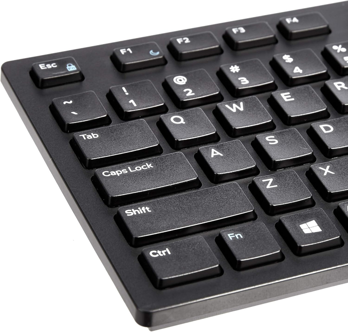 Amazon Basics Wired QWERTY Keyboard, Works with Windows, Plug and Play, Easy to Use with Media Control, Full-Sized, Black