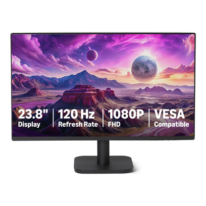 Amazon Basics 27 in IPS Monitor, Full HD 1080P, 75 Hz, Adjustable Stand, HDMI, Display Port, VGA Input, Built-in Speakers, VESA Compatible, Black