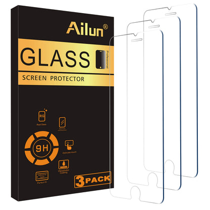 Ailun Screen Protector for iPhone 17e / iPhone 16e / iPhone 14 / iPhone 13 / iPhone 13 Pro [6.1 Inch] Display 3 Pack Tempered Glass, Case Friendly [Not for iPhone 16 6.1 Inch]