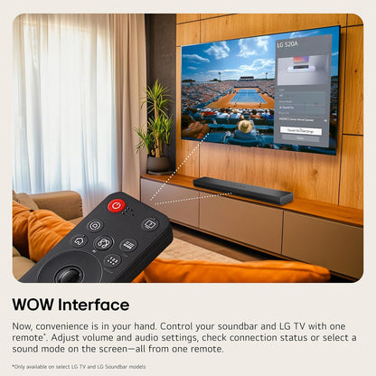 LG S40TR 4.1 ch. Home Theater Soundbar with Rear Surround Speakers and Wireless Subwoofer, Wow Interface, Dolby Audio, AI Sound Pro, Amazon Exclusive