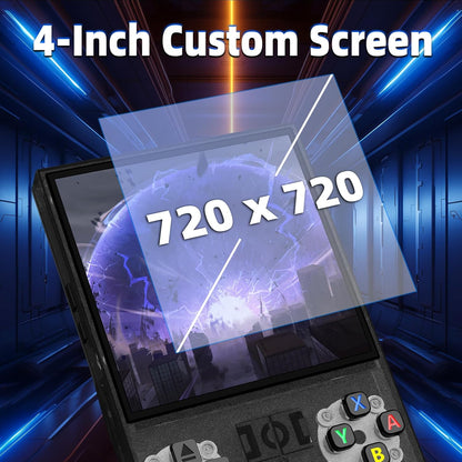 R36MAX Retro Handheld Game Console, 4.0 Inch IPS Screen Retro Gaming Console,Linux System, 4000mAh Battery Portable Pocket Mini Arcade, Built-in 128G,Retro Black