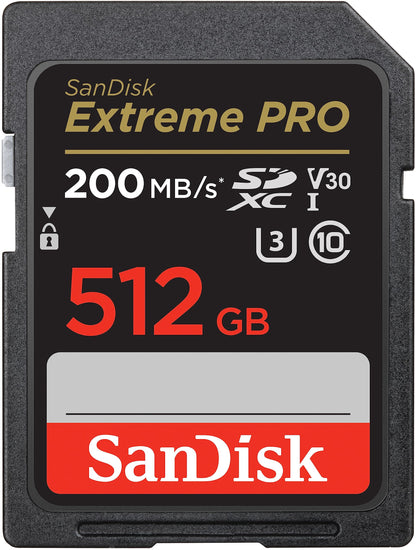 SANDISK 256GB Extreme PRO SDXC UHS-I Memory Card - C10, U3, V30, 4K UHD, SD Card - SDSDXXD-256G-GN4IN
