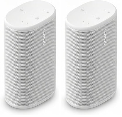 Sonos Play - Portable Bluetooth Speaker with WiFi, Alexa, 24-Hour Battery Life, Charging Base - White