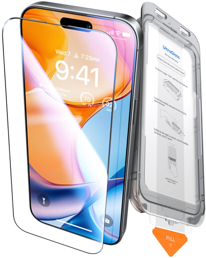 UltraGlass UNBREAK TOP 9H+ Glass for iPhone 16 Pro Max Screen Protector [NO.1 Military Grade Shatterproof] Screen Protector 16 ProMax Tempered Glass [Longest Durable] Full Edge Coverage, 2 Pack