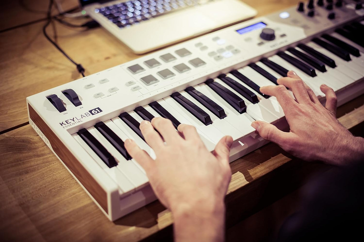 Arturia KeyLab Essential mk3 — 61 Key USB MIDI Keyboard Controller with Analog Lab V Software Included