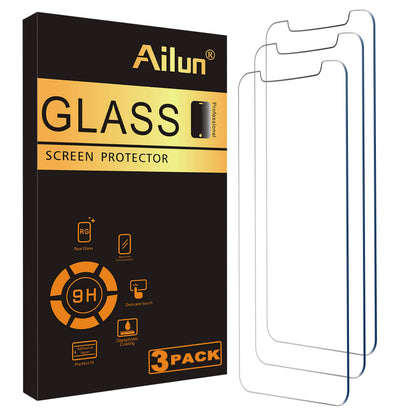 Ailun Screen Protector for iPhone 17e / iPhone 16e / iPhone 14 / iPhone 13 / iPhone 13 Pro [6.1 Inch] Display 3 Pack Tempered Glass, Case Friendly [Not for iPhone 16 6.1 Inch]