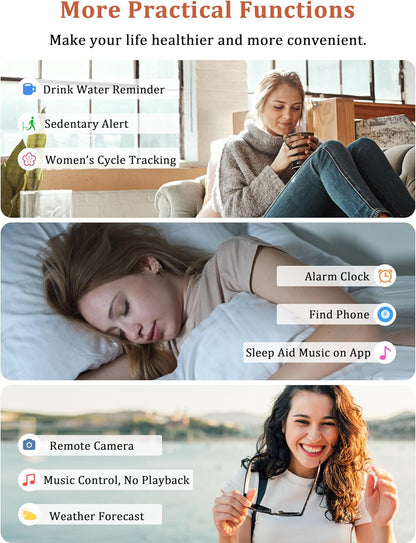 LODIMEKE Smart Watch, Alexa Built-in, Answer/Make Calls 44mm Smartwatch Women Men, 1.83" Sports Watch IP68 Waterproof, Heart Rate SpO2 Sleep Stress Monitor, Step Counter Watch for Android & iOS Phone