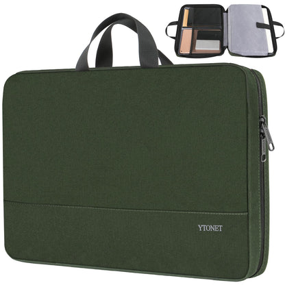 Ytonet Laptop Case, 15.6 inch TSA Laptop Sleeve Computer Bag Water Resistant Computer Case Carrying Cover Compatible for Lenovo, HP, Dell, Asus Notebook, Gifts for Men Women, Grey