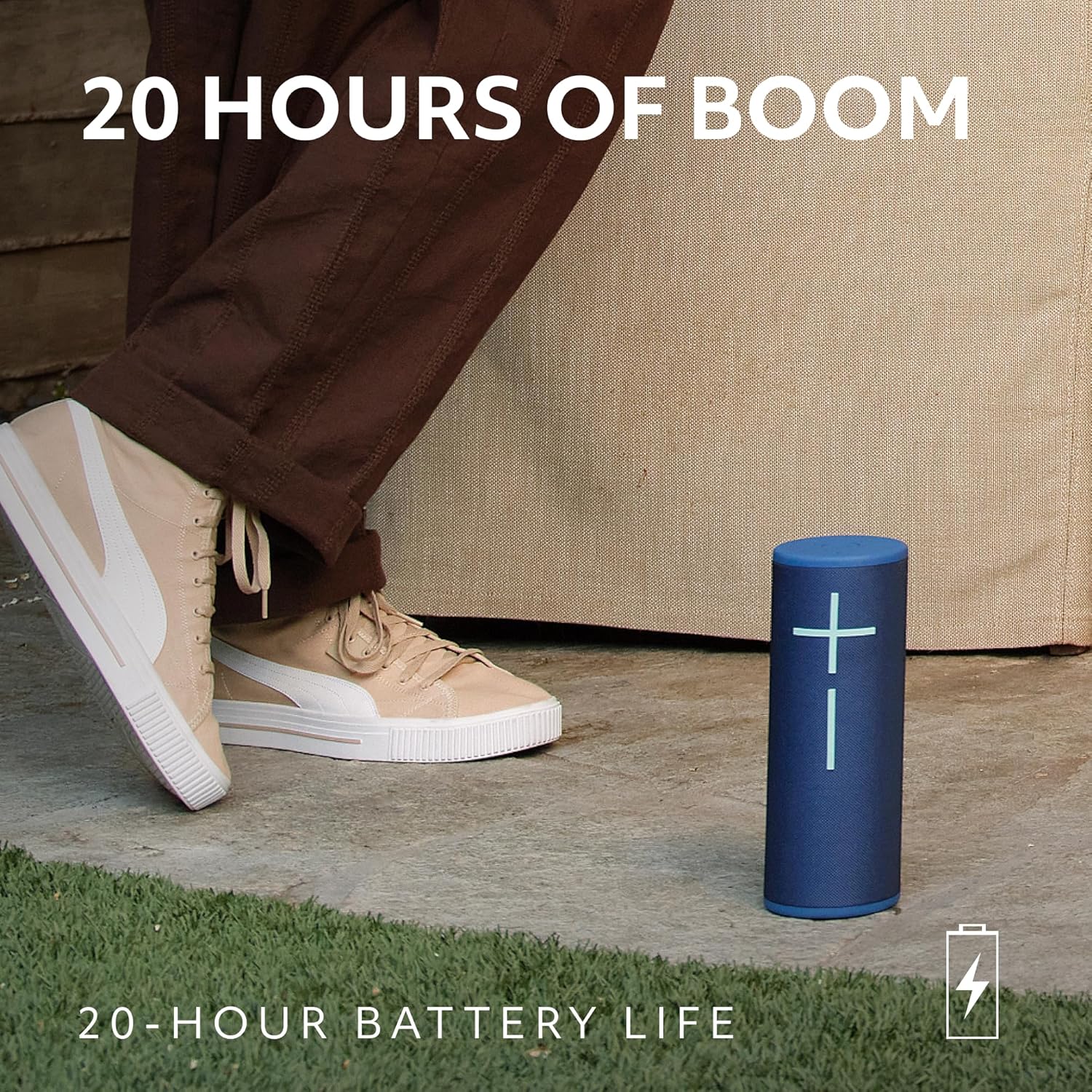 Ultimate Ears MEGABOOM 4 Portable Waterproof Bluetooth Speaker with Immersive 360-Degree Sound and Balanced Bass, Floating Speaker with 20-Hour Battery and 147ft (45m) Range - Blue